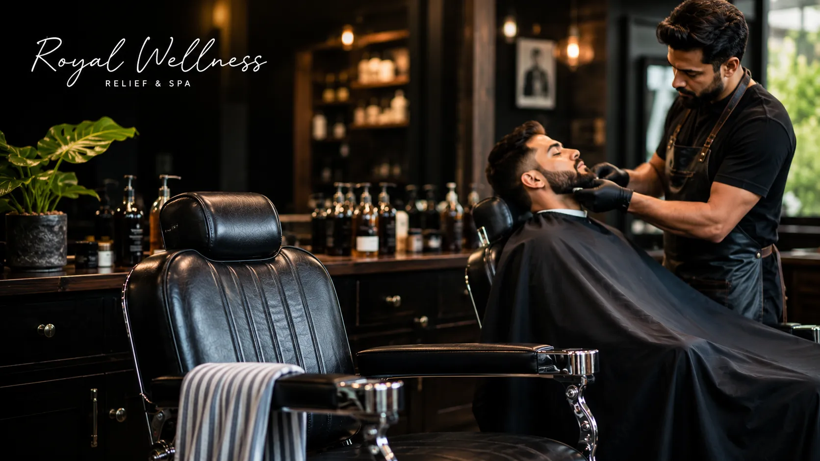 Professional gents salon beard grooming at Royal Wellness Relief & Spa in Bangladesh.